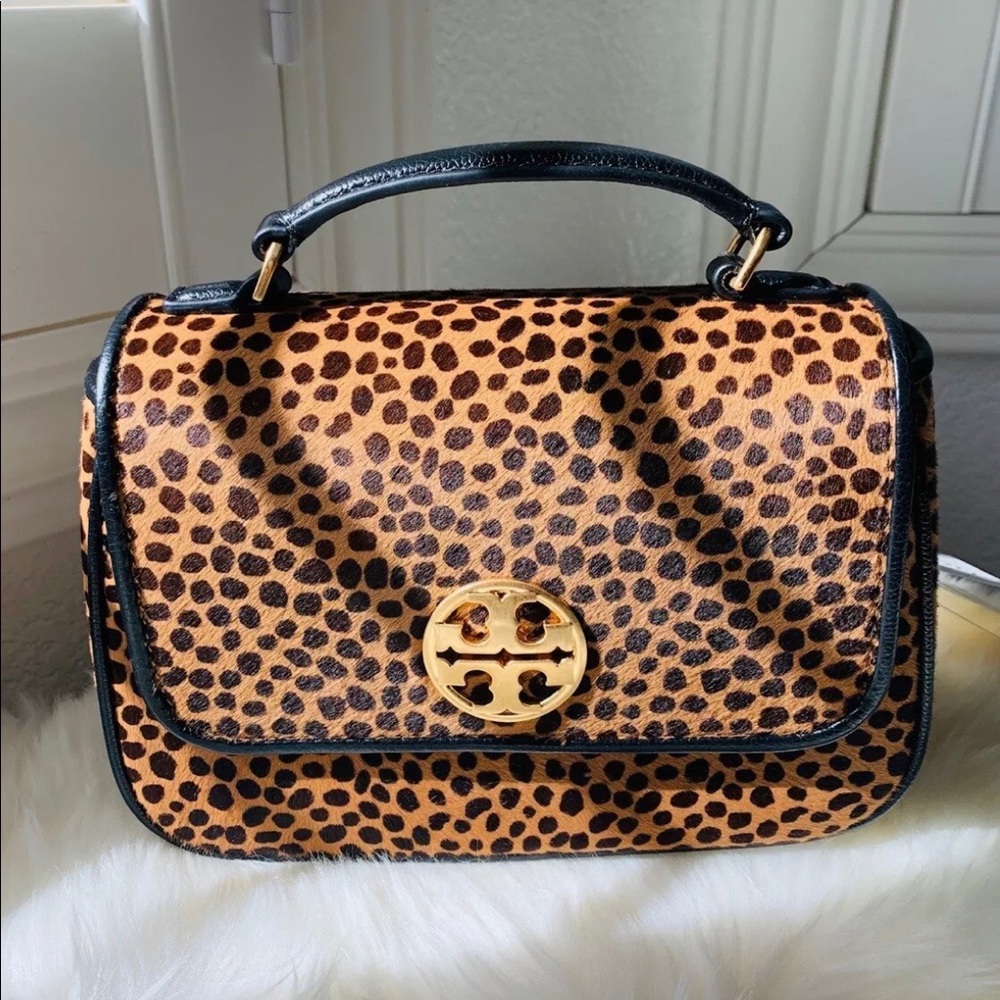 Tory Burch Willa top handle crossbody leopard RARE BNWT